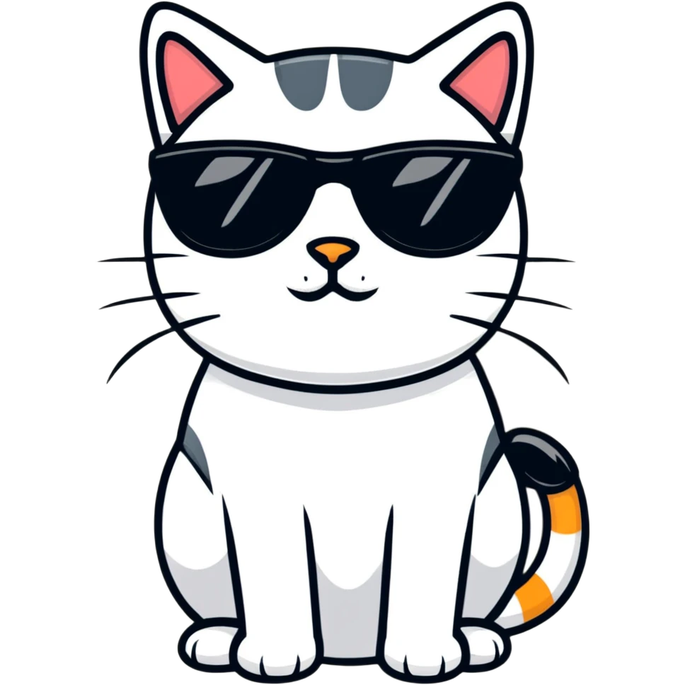 Cat with sunglasses emoji