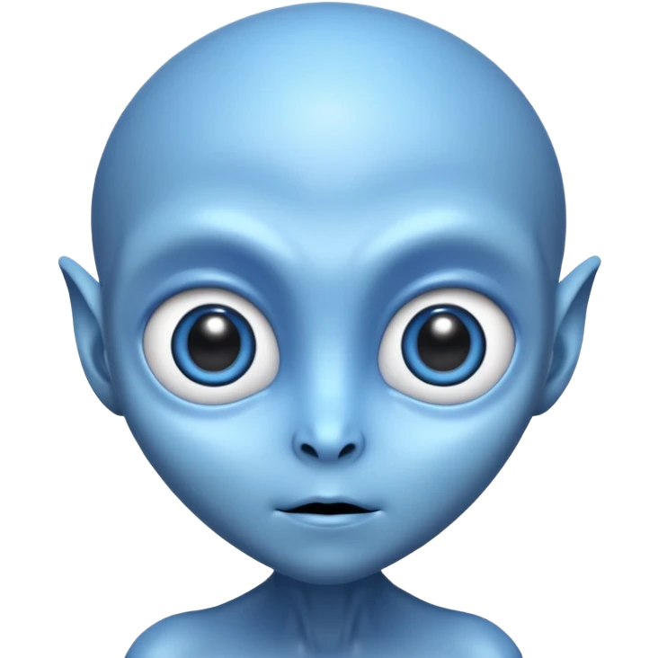 blue alien emoji