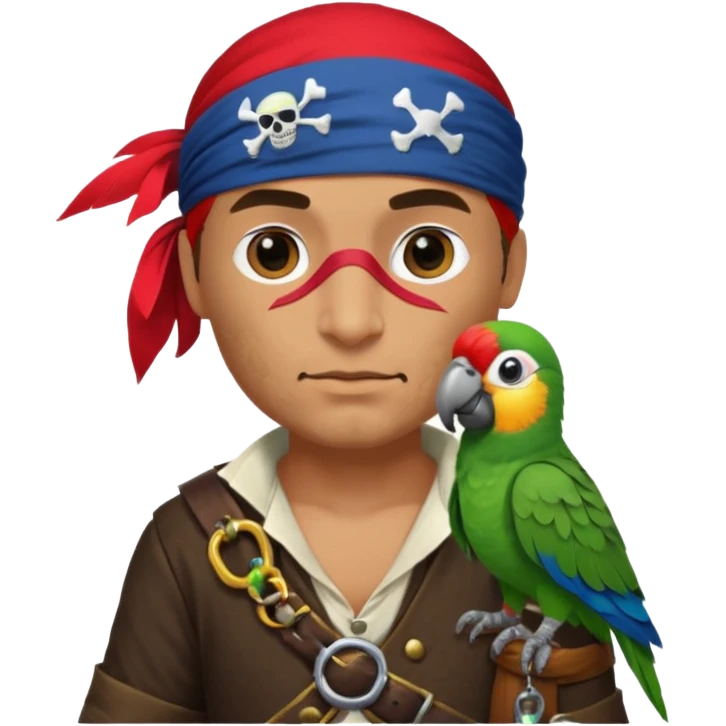 pirate and parrot emoji