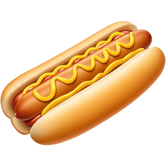 Retro style hot dog with minimal details like first generation emoji emoji