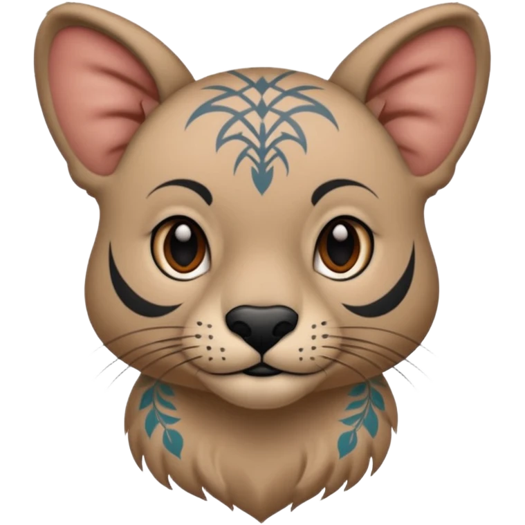 animal with face tattoos emoji