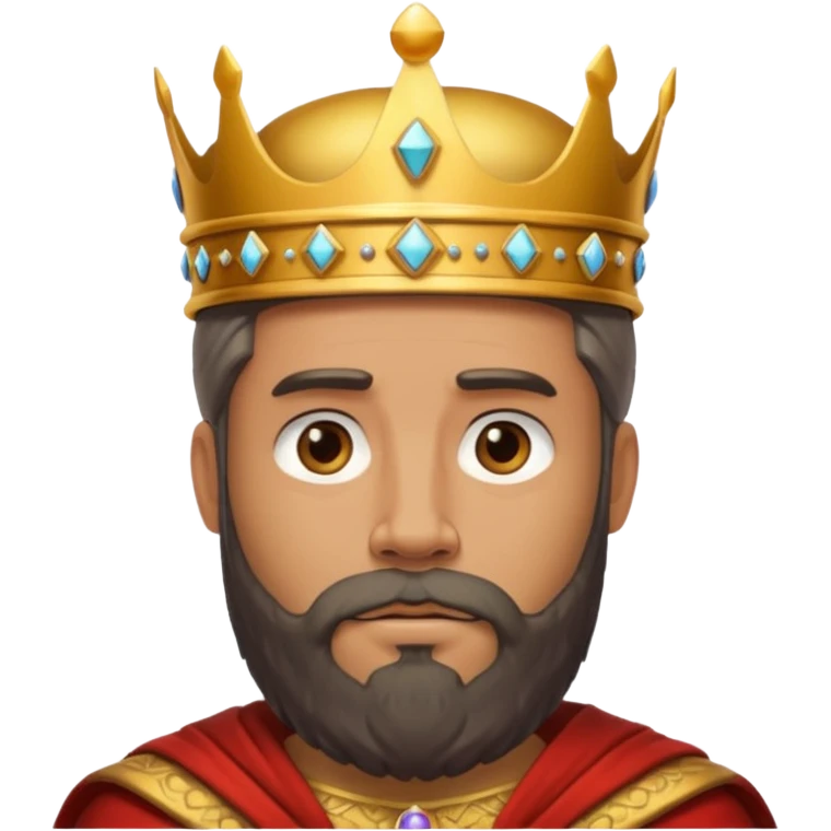 bearded  uncrowned king  emoji