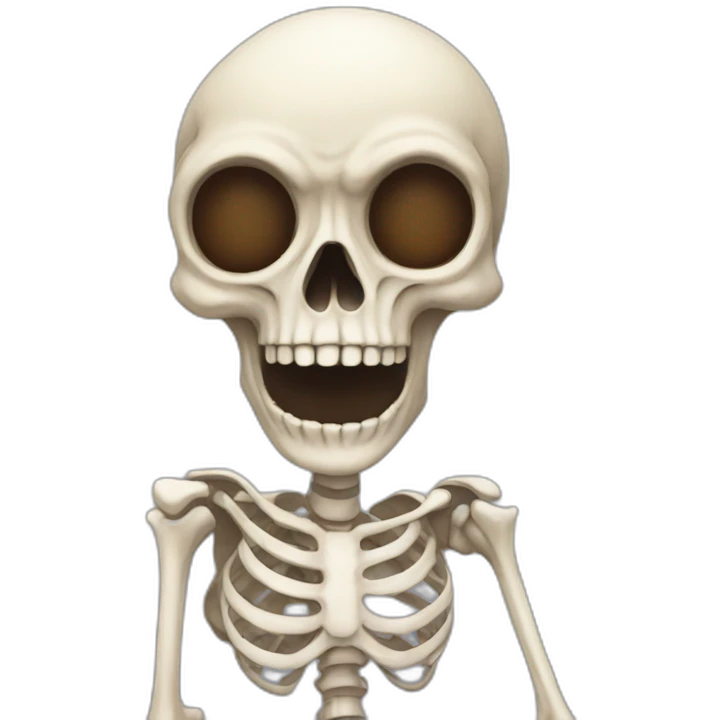 skeleton - mewing emoji
