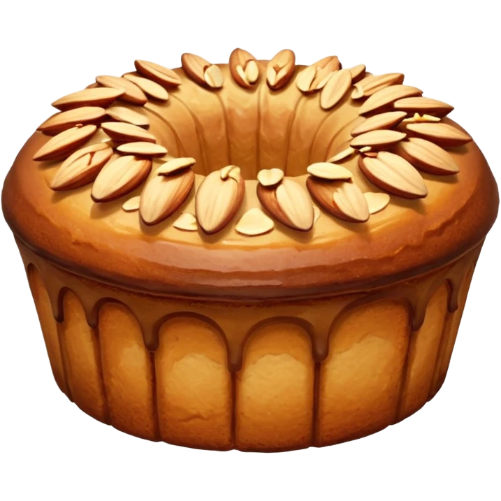 Alsacian kougelhopf with almonds on the top emoji