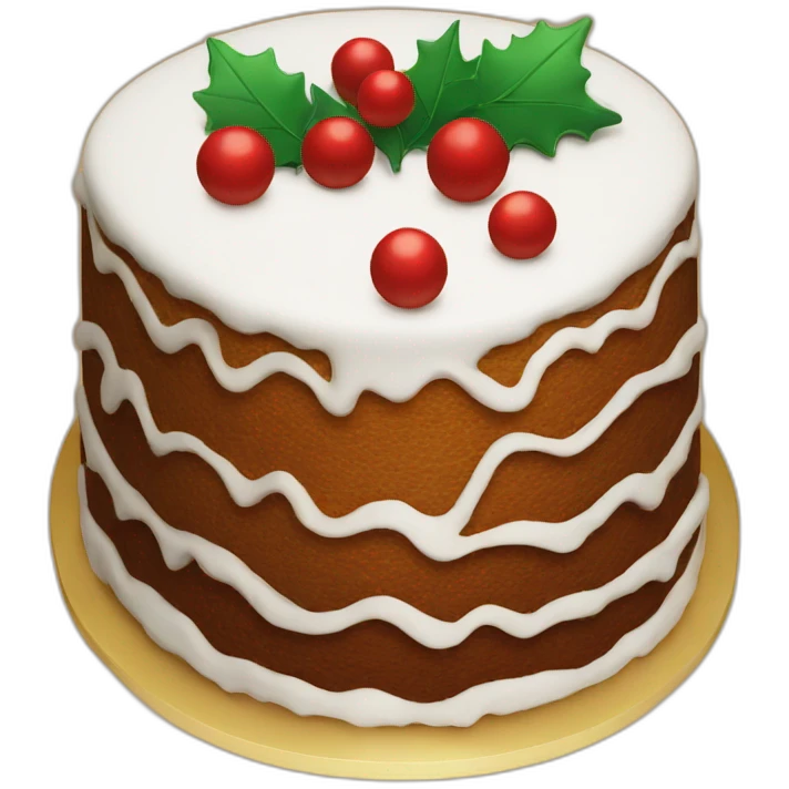 Christmas cake emoji