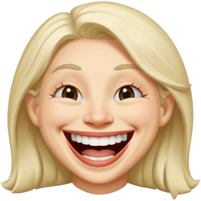 Make a women laughing women trollface laughing emoji