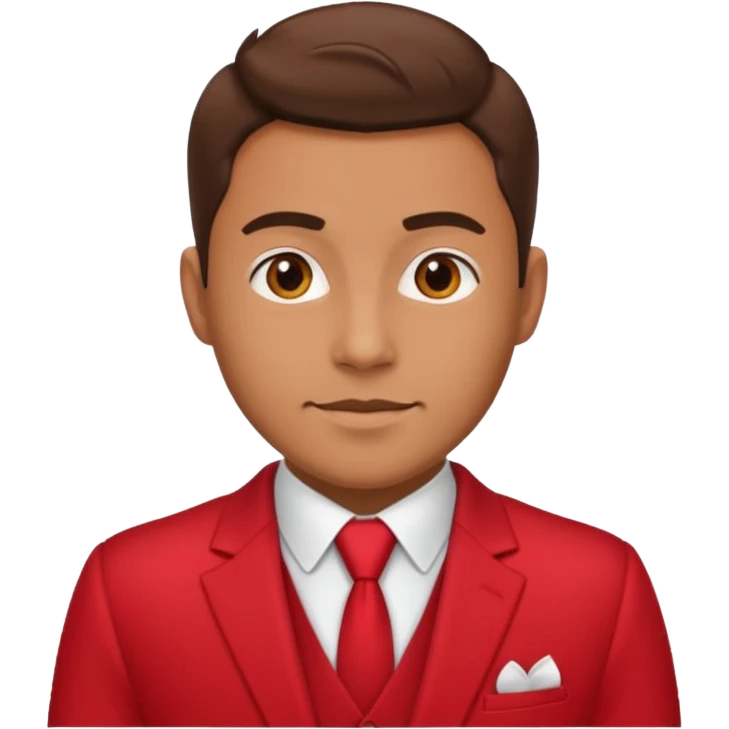 male suit red Valentine emoji