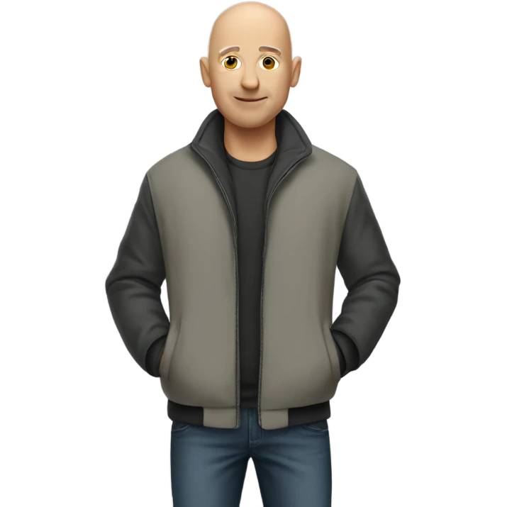 bald man in jacket emoji