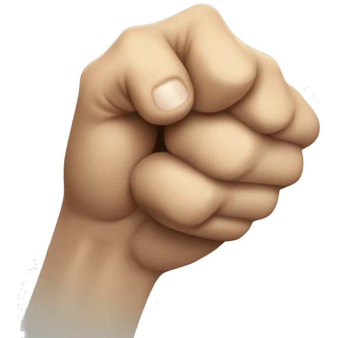 hand shaking a fist emoji