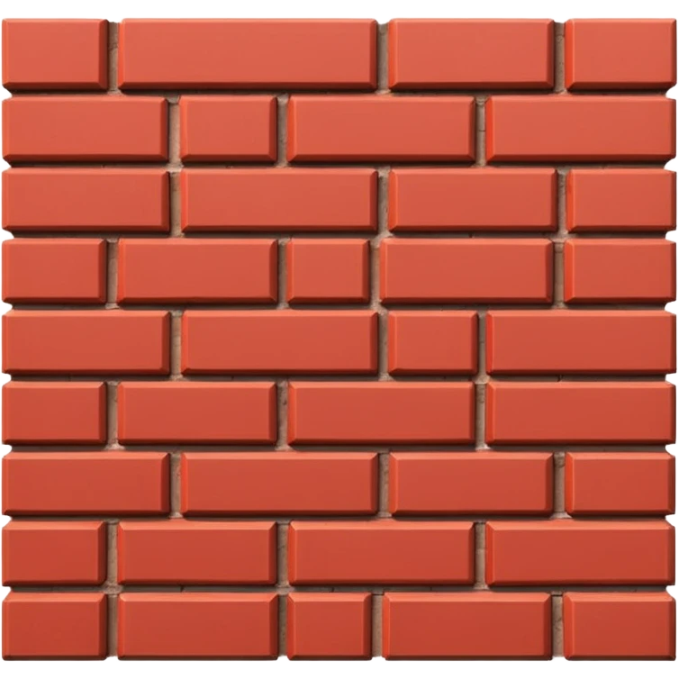 row of bricks forming stacked wall emoji