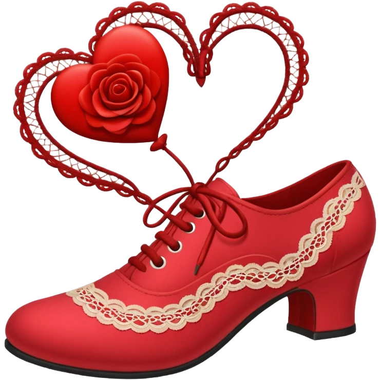 Valentines-colored romantic vintage aesthetic with laces   emoji