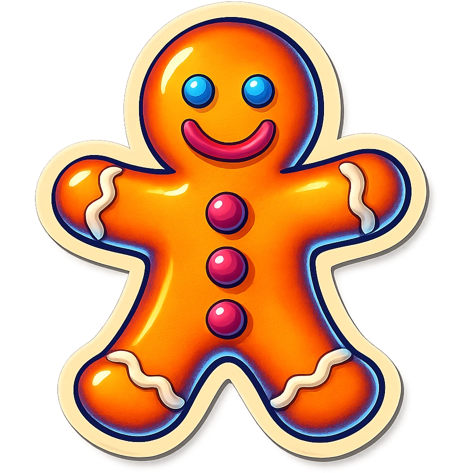 gingerbread man emoji