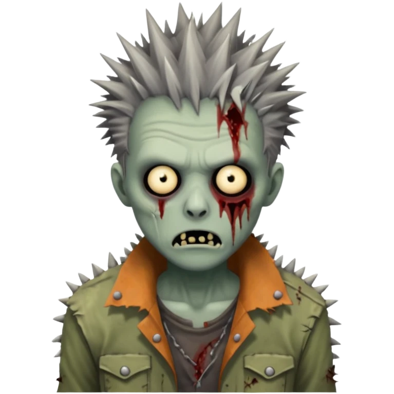 spiky haired zombie emoji