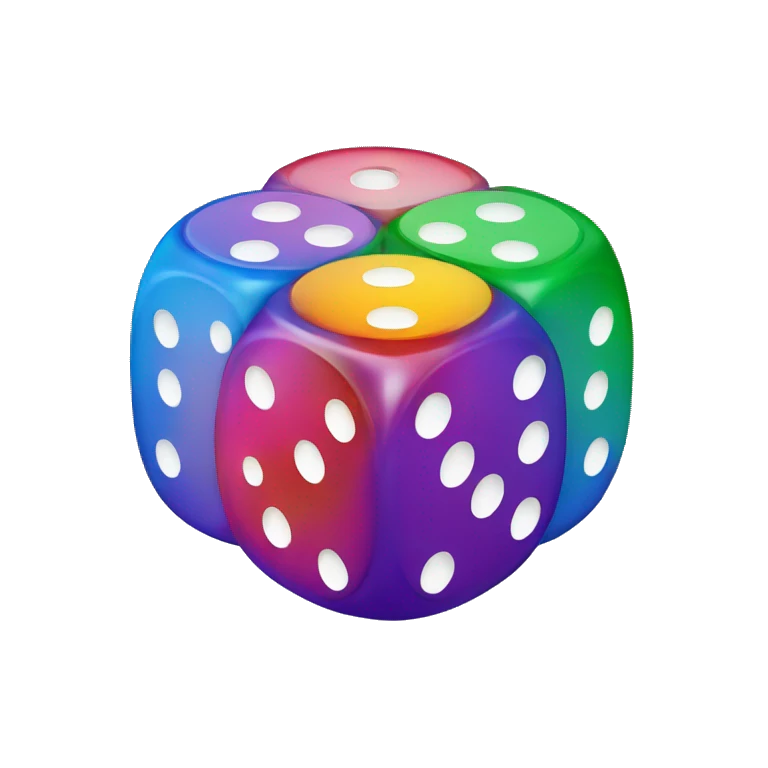 dice colourful.

 emoji