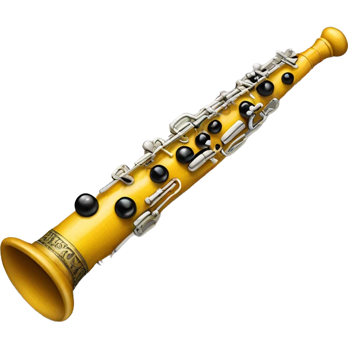 Original yellow wooden baroque oboe from 17 century without keys emoji
