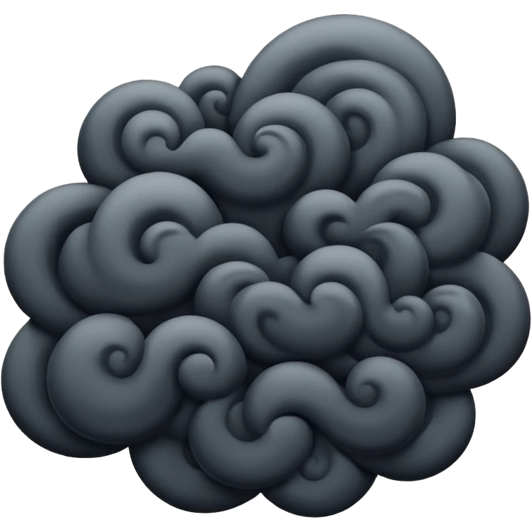 sky full of dark clouds with windy background  emoji