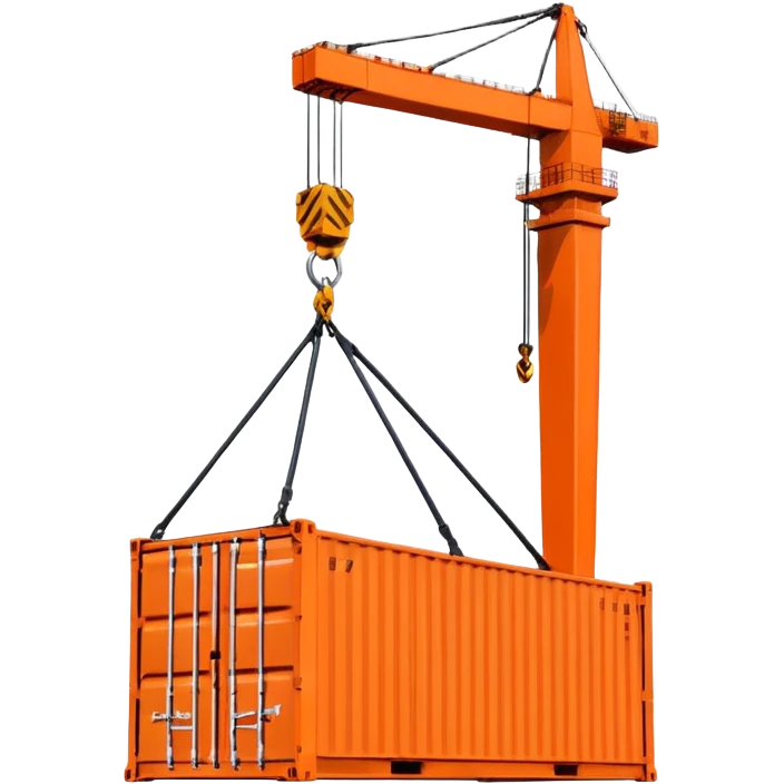crane lifting a container  emoji