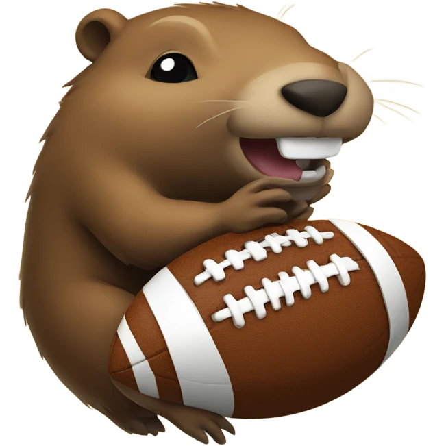 Beaver playing football emoji