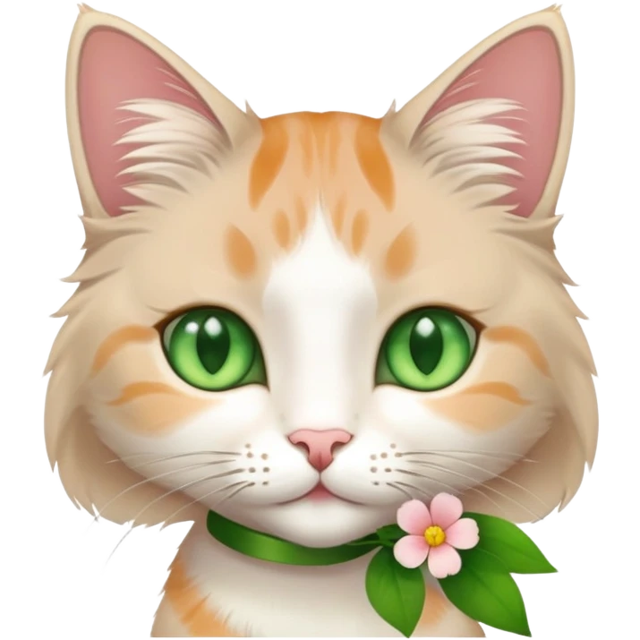 cat gives you flowers emoji