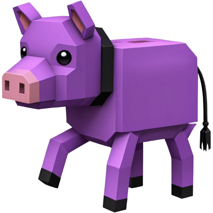 enderman minecraft chevauchant un cochon (clash royale emoji