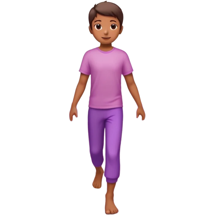 
A small figure walks across a glowing bridge, holding soft pink and purple orbs in each hand—symbolizing compassion and forgiveness. A gentle heart aura trails behind them, showing healing in motion. emoji