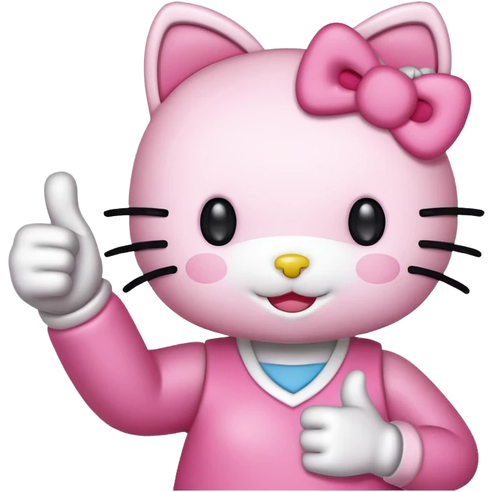 Hello kitty thumb up emoji