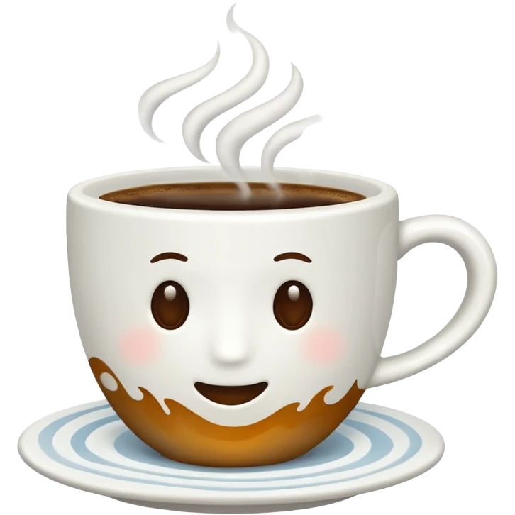 coffee cup no face emoji