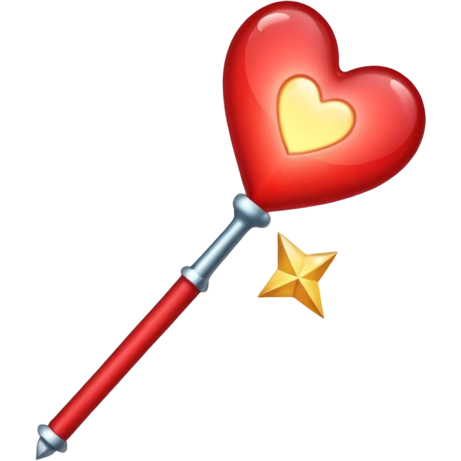 heart magic wand emoji