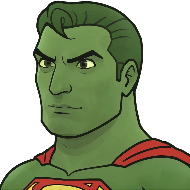 Superman in adventure time style emoji