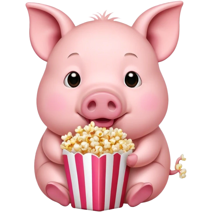 Pig eating popcorn  emoji