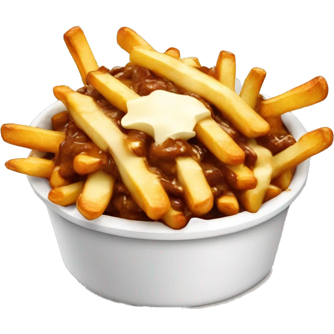 Poutine qui mange une poutine emoji