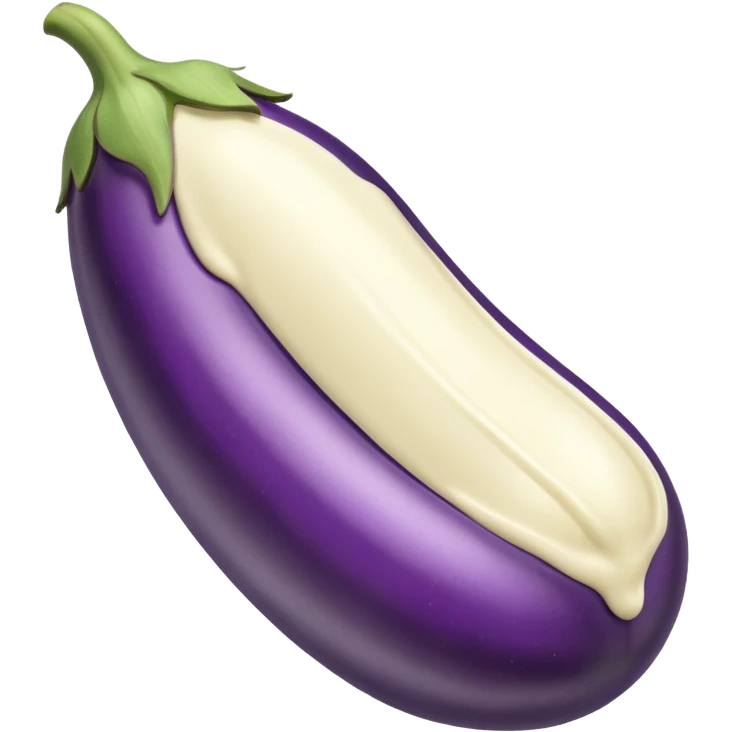 White chocolate dipped eggplant emoji