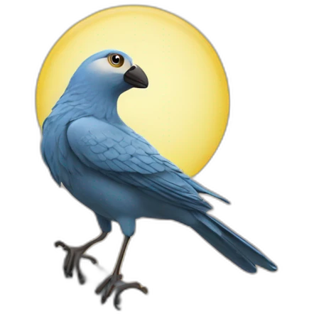 Un oiseau sur une toiture emoji