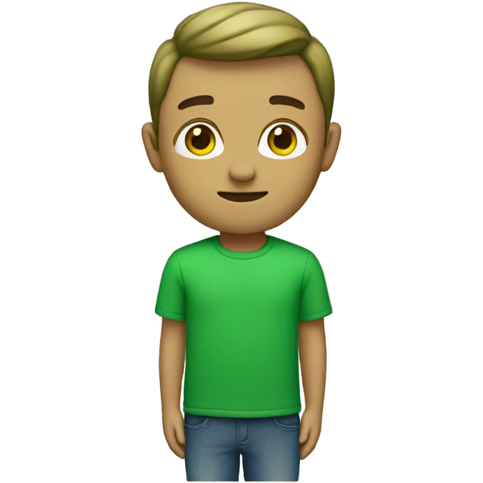 Green short sleeve emoji