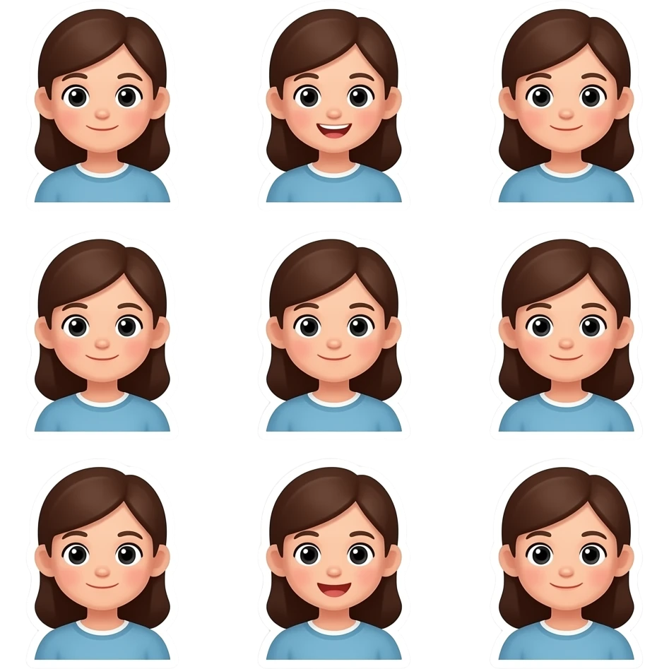 Create package of different stickers for this character emoji
