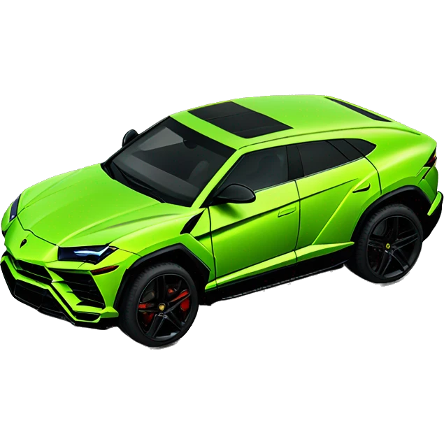 Lime green lambo urus emoji