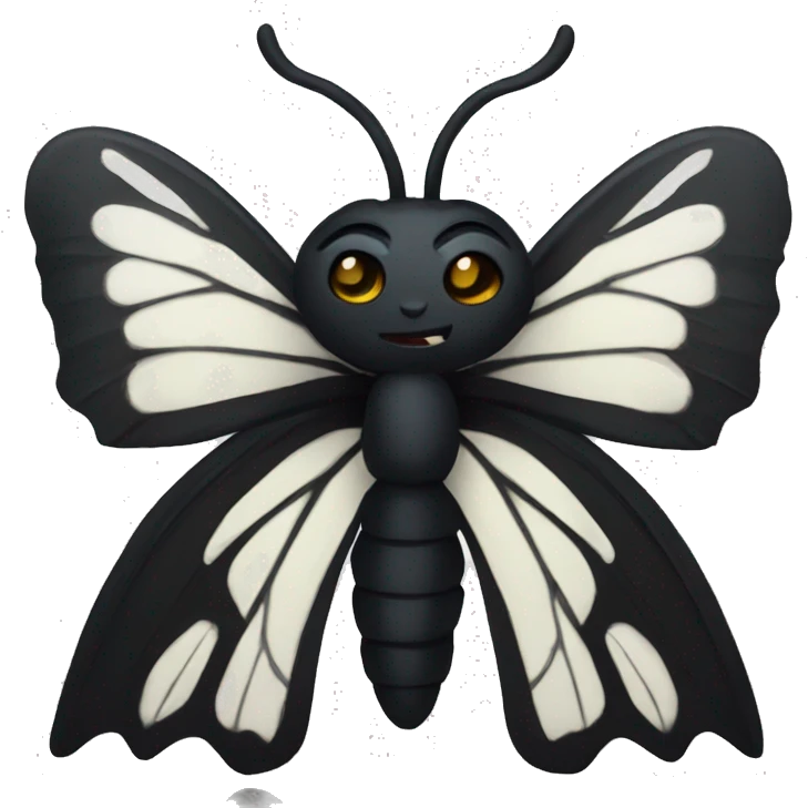 black goth butterfly emoji