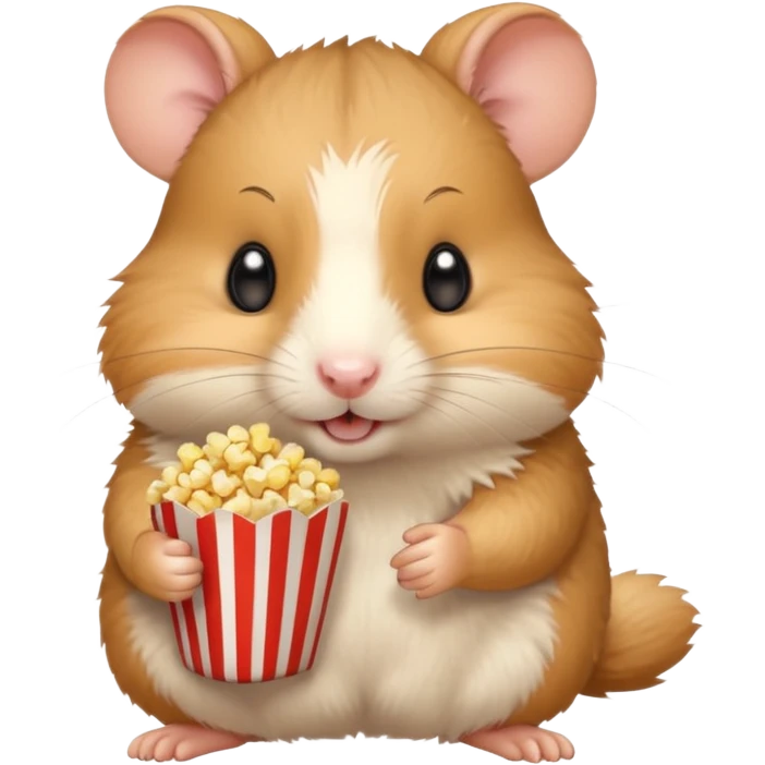 hamster holding pop corn emoji