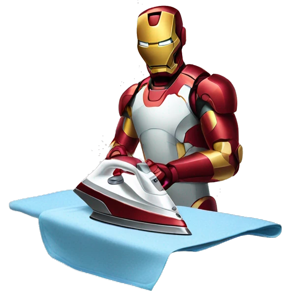 ironman ironing clothes emoji