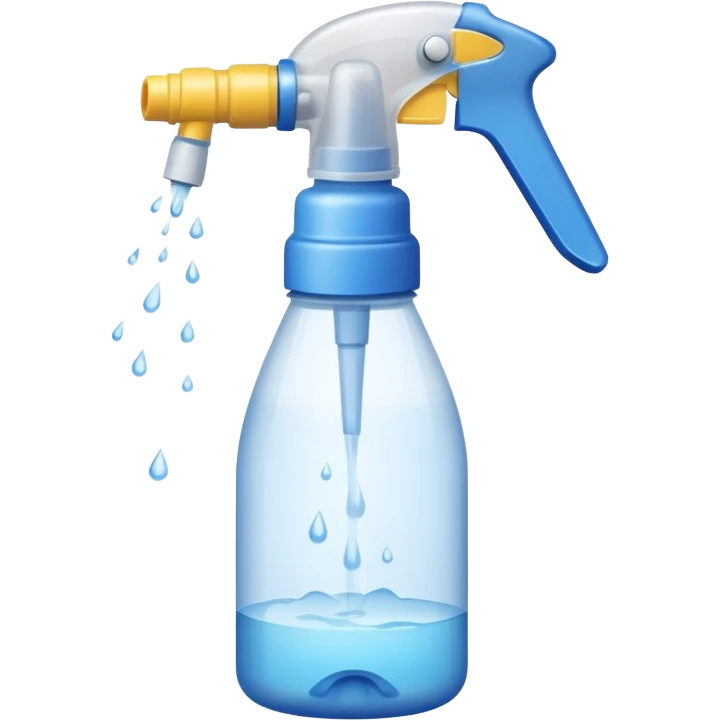a spray bottle spraying water. emoji