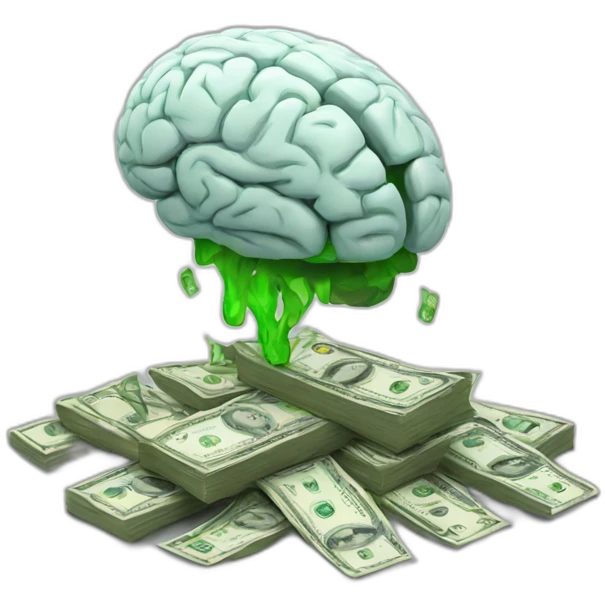 money with brain emoji