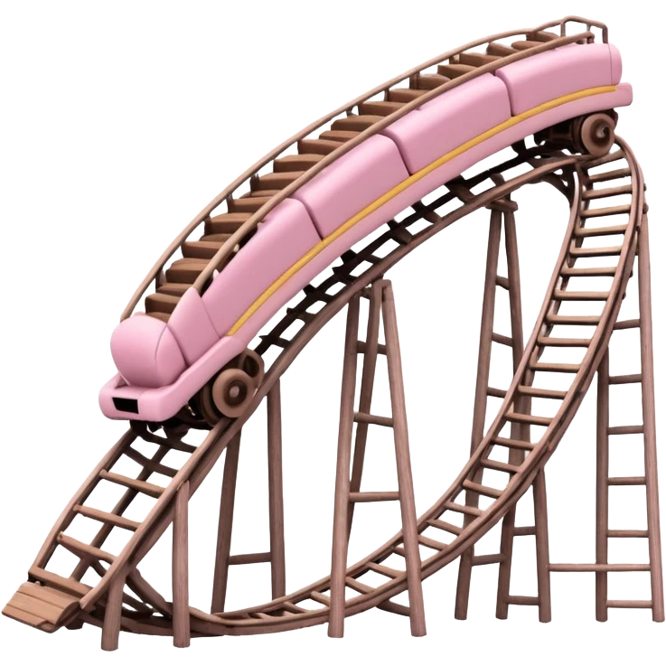 Pale pink roller coaster  emoji