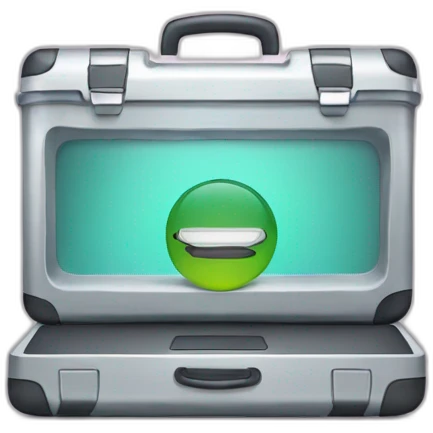 laptop in a cooler emoji