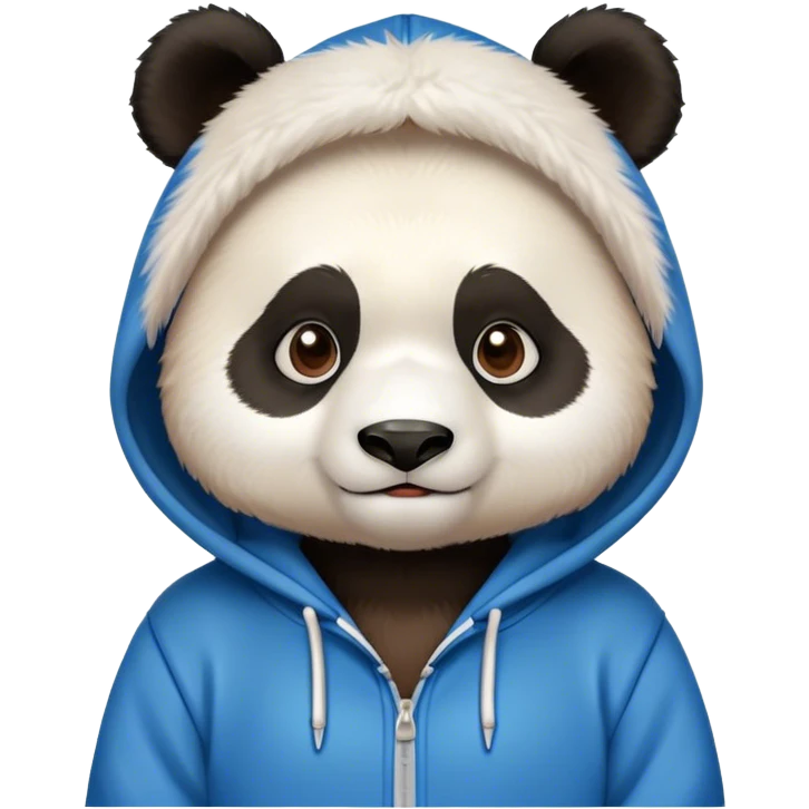 Cute panda waring a hoodie  emoji