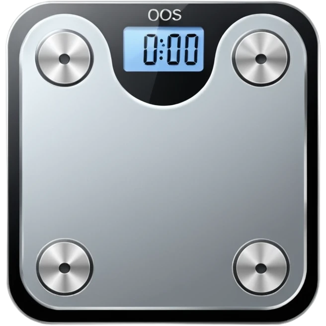 Digital weight scale with 0:00 on it emoji