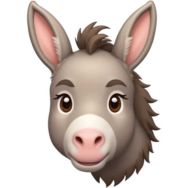Cute donkey looking sideways with blush emoji