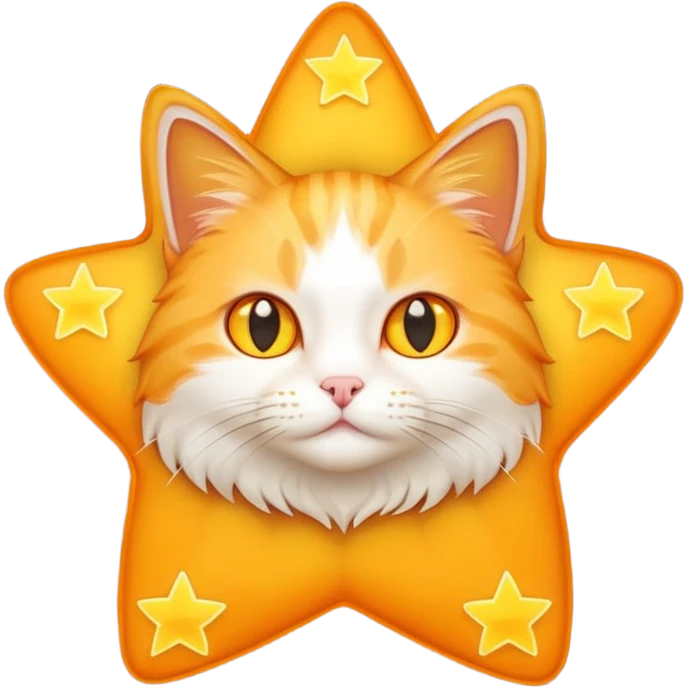 A cat inside of a star ⭐️ 🐱 emoji