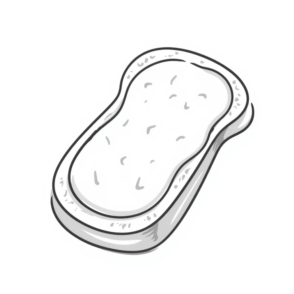 a piece of bread with mayonnaise emoji