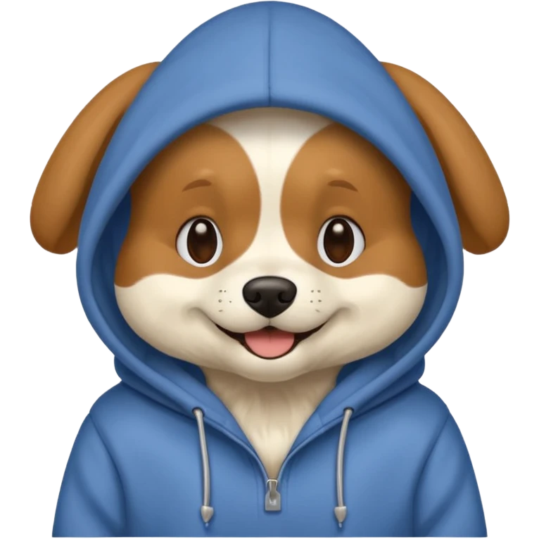 dog wearing a hoodie emoji
