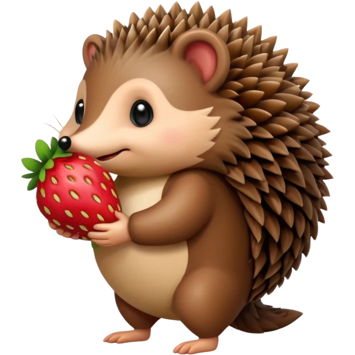 hedgehog with a strawberry on his back emoji